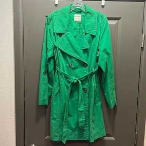 Kelly Green XL Trench Coat